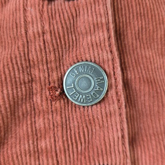 Madewell Terracotta Corduroy Cropped Cali Demi Boot Cut Flare Jeans Size 24 - Picture 4 of 10